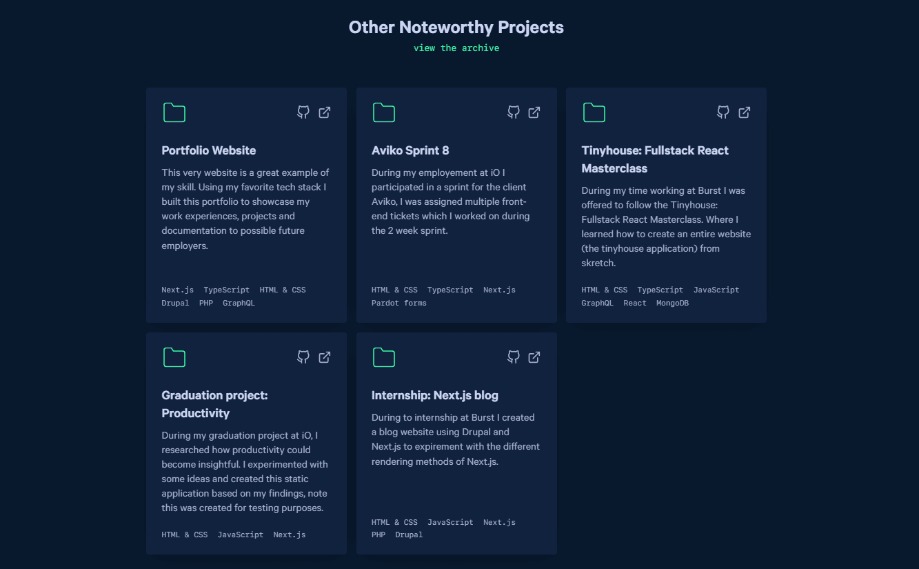 Project Card Collection